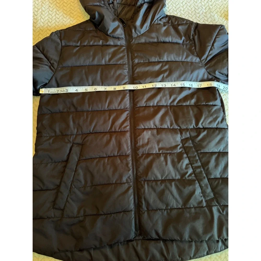 Old Navy Active Kids Black Puffer Jacket Water-Resistant Hooded XXL 18 Plus